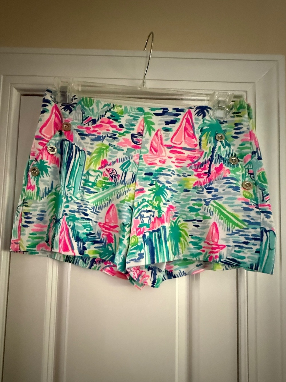 Lilly Pulitzer Marina knit shorts Salt in the Air Size 8